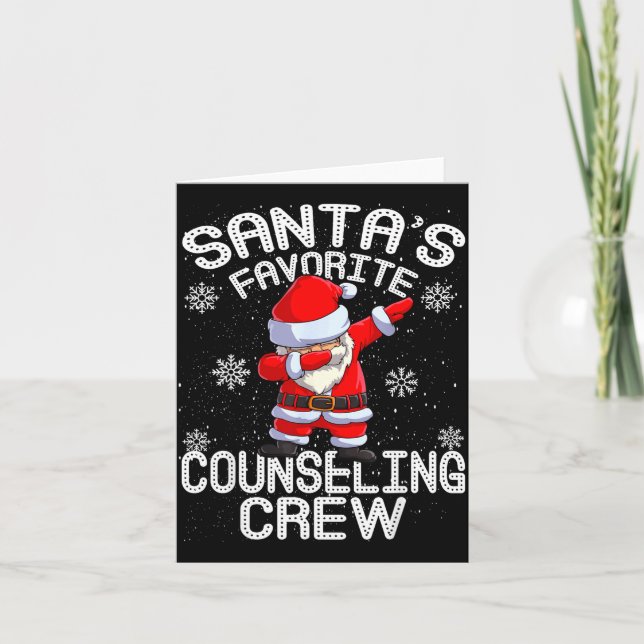 Santa's Favorite Counseling Crew Christmas  Kort (Framsida)