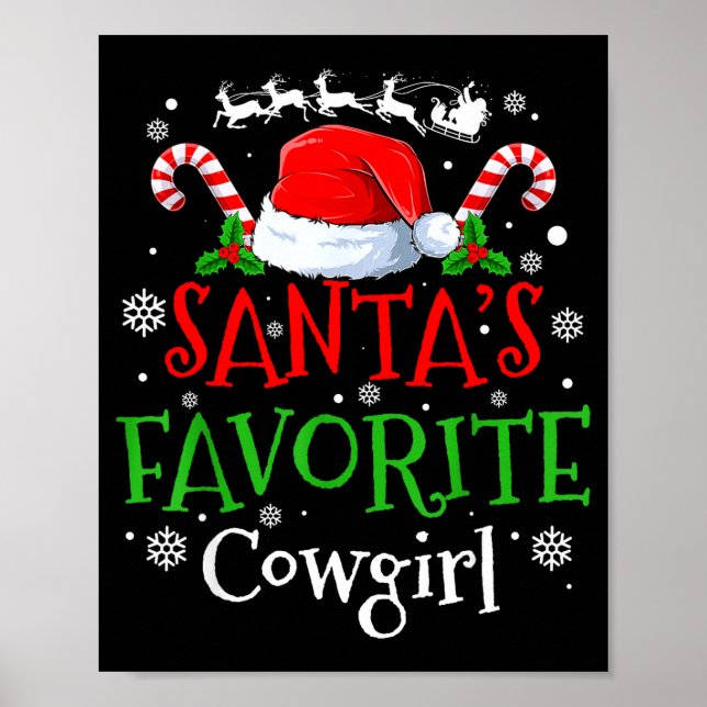 Santa's Favorite Cowgirl Christmas Party  Poster (Framsidan)