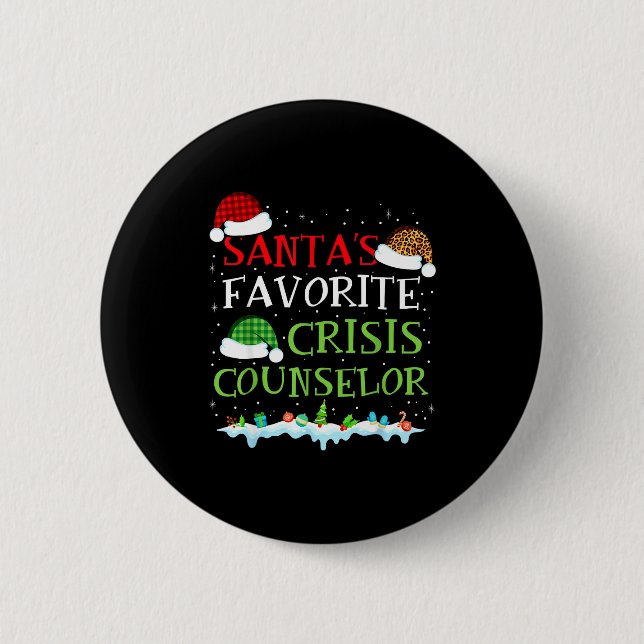 Santa's Favorite Crisis Counselor Fun Christmas  Knapp (Framsida)