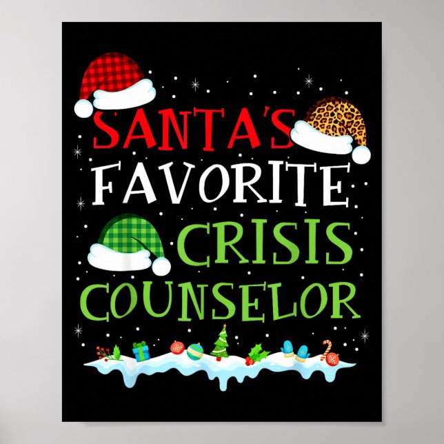 Santa's Favorite Crisis Counselor Fun Christmas  Poster (Framsidan)