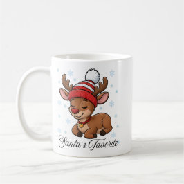 Santa's Favorite Cute Reindeer jul Mugg