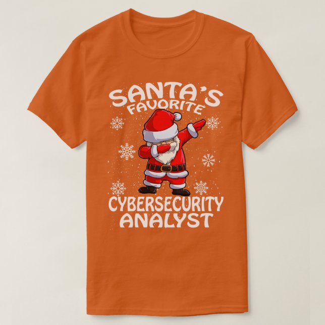 Santas Favorite Cybersecurity Analyst jul T Shirt (Design framsida)