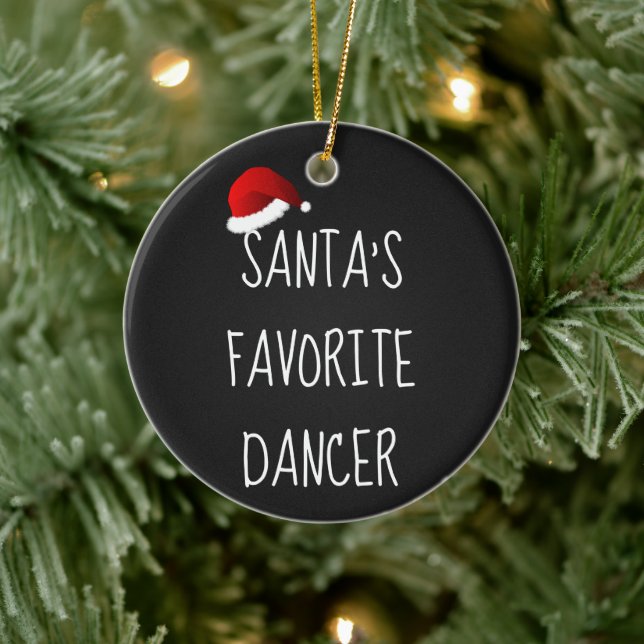Santa's Favorite Dancer | Juldamål Julgransprydnad Keramik (Träd)