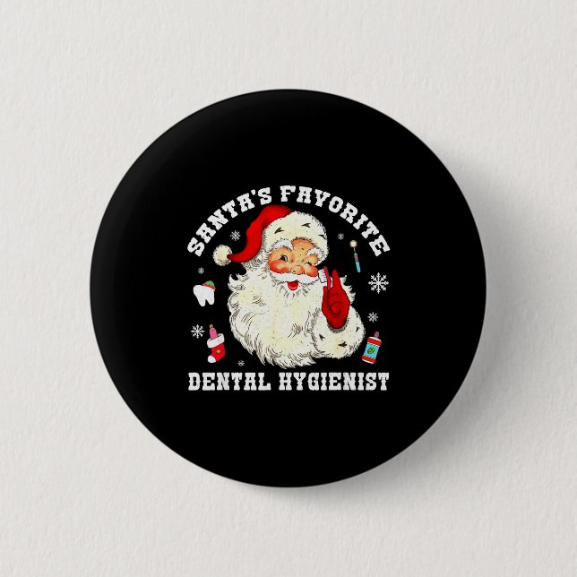 Santas Favorite Dental Hygienist Christmas Funny G Knapp (Framsida)