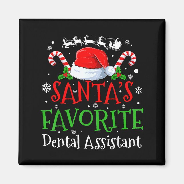Santa's Favorite Dental Istant Christmas Party  Magnet (Framsidan)
