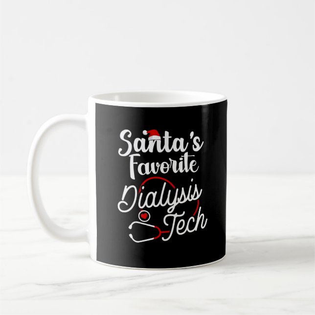 Santa's Favorite Dialysis Tech Kaffemugg (Vänster)