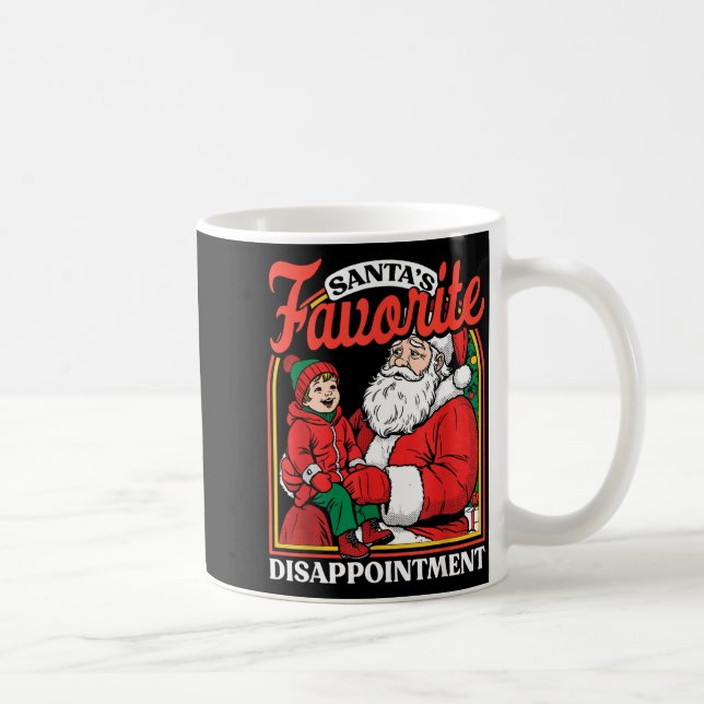 Santas Favorite Disapintment Funny Sarcastic Chris Kaffemugg (Höger)
