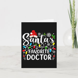 Santas Favorite Doktor Funny julfamilj Matc Kort