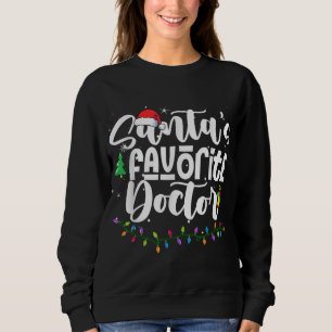 Santas Favorite Doktor jul Santa Hat Julafton Li T Shirt