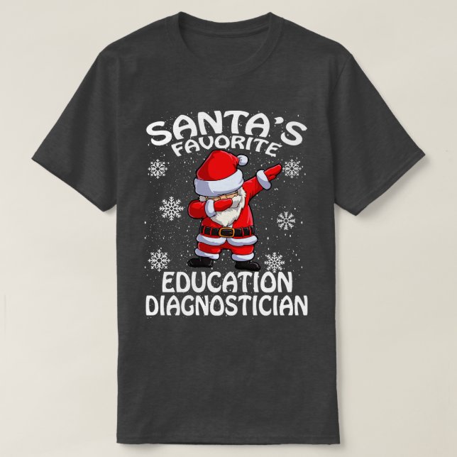 Santas Favorite Education Diagnostician jul T Shirt (Design framsida)