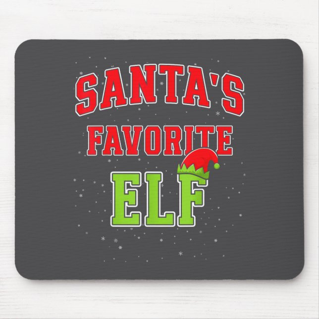 Santa's Favorite Elf Christmas Family Matching Gro Musmatta (Framsidan)
