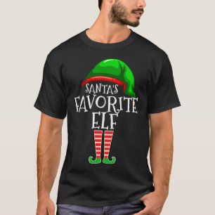 Santa's Favorite Elf Group Matching Family Christm T Shirt