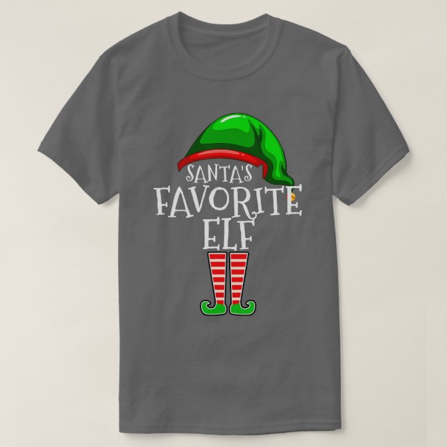 Santas Favorite Elf Group Matching Family Christma T Shirt (Design framsida)