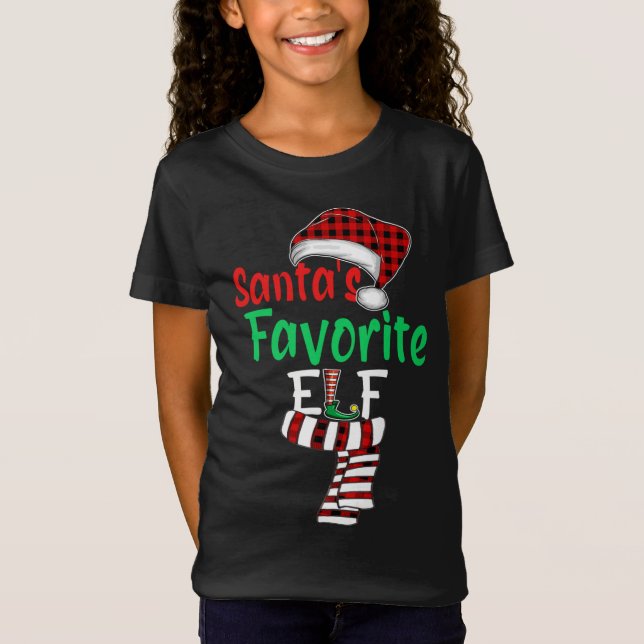 Santa's Favorite ELF jultomten Red Play Cla T Shirt (Framsida)