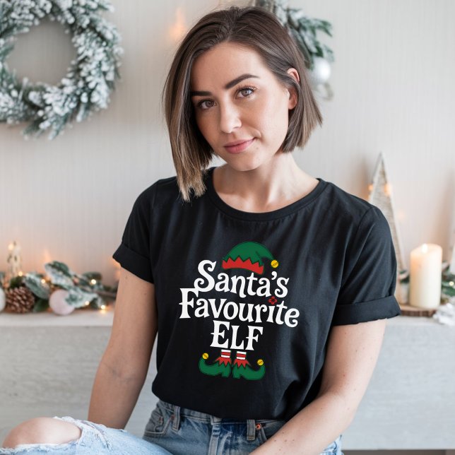 Santa's Favorite Elf Matching julgåva T Shirt (Skapare uppladdad)