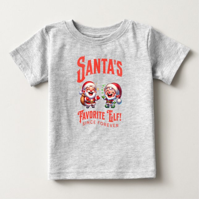 Santa's Favorite Elf sen Forever T Shirt (Framsida)