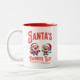 Santa's Favorite Elf sen Forever Två-Tonad Mugg