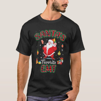 Santa's Favorite EMT Santa Red Play-jul T Shirt