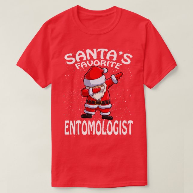 Santas Favorite Entomolog jul T Shirt (Design framsida)