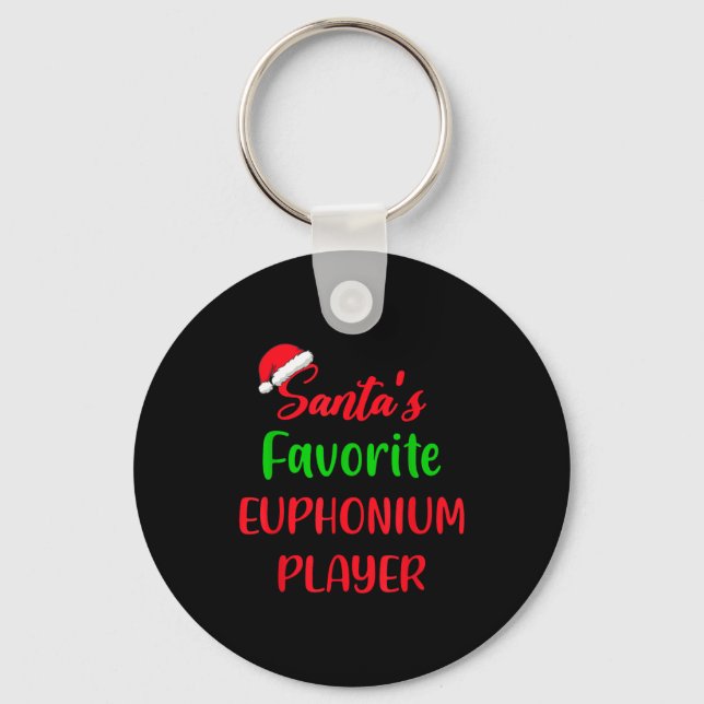 Santas Favorite Euphonium Player Gift Euphonium Ch Nyckelring (Framsida)