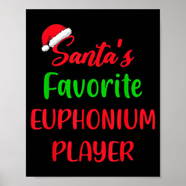 Santas Favorite Euphonium Player Gift Euphonium Ch Poster (Framsidan)
