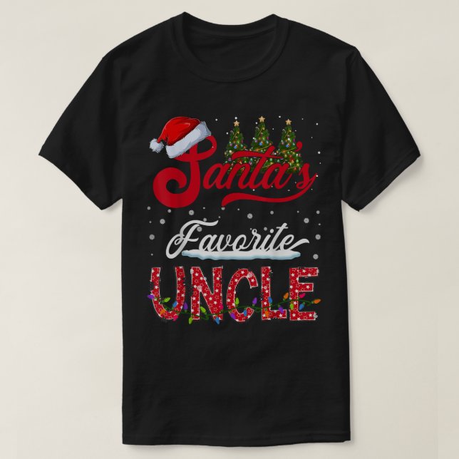 Santa's Favorite farbror Family Matching Group Chr T Shirt (Design framsida)