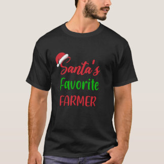 Santas Favorite Farmer Funny jul Pajama Julafton T Shirt