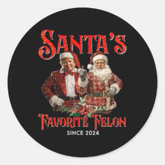 Santa's Favorite Felon sedan 2024 jul Julafton F Runt Klistermärke