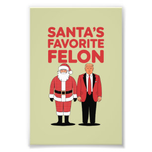 Santa's Favorite Felon Trump jul Republican Fototryck