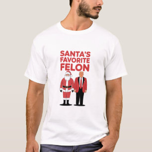 Santa's Favorite Felon Trump jul Republican T Shirt