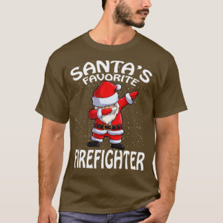 Santas Favorite Firefighter jul T Shirt