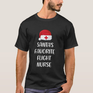 Santas Favorite Flight Nurse jul Funny Pajam T Shirt