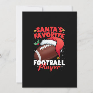 Santa's Favorite Football Player jul Pajama Inbjudningar