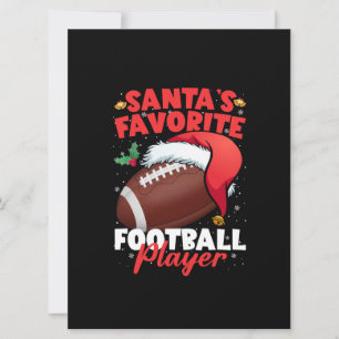 Santa's Favorite Football Player jul Pajama Kort