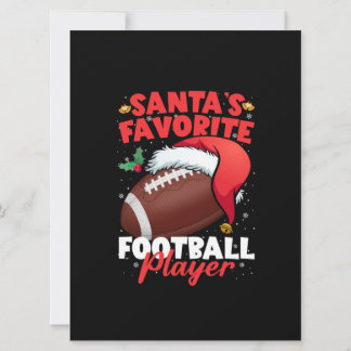 Santa's Favorite Football Player jul Pajama Kort