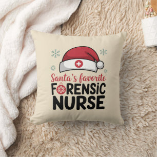 Santas Favorite Forensic Nurse Funny jul Kudde
