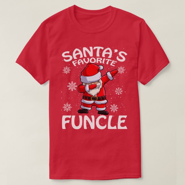 Santas Favorite Funcle Jul T Shirt (Design framsida)