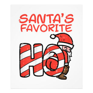 Santas Favorite Funny Naughty Vuxen jul Julafton Fototryck