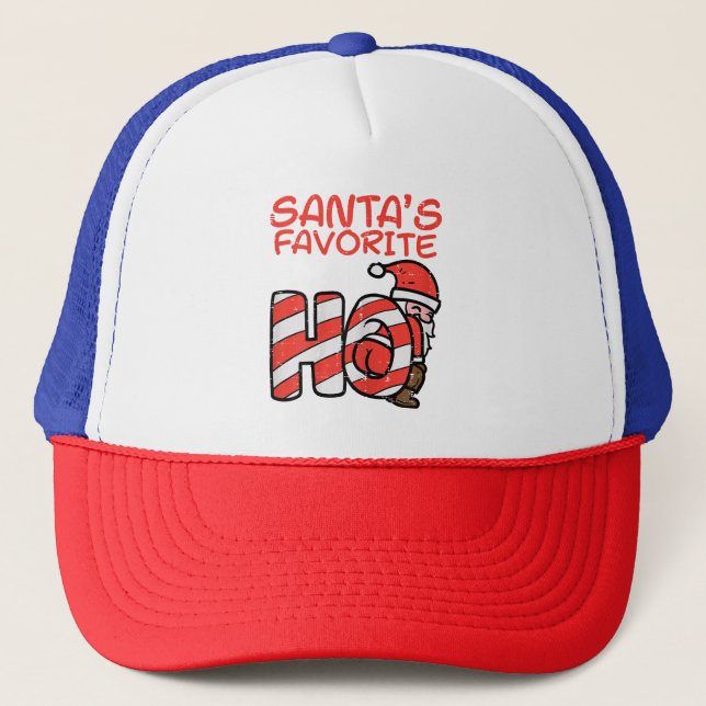 Santas Favorite Funny Naughty Vuxen jul Julafton Keps (Framsida)