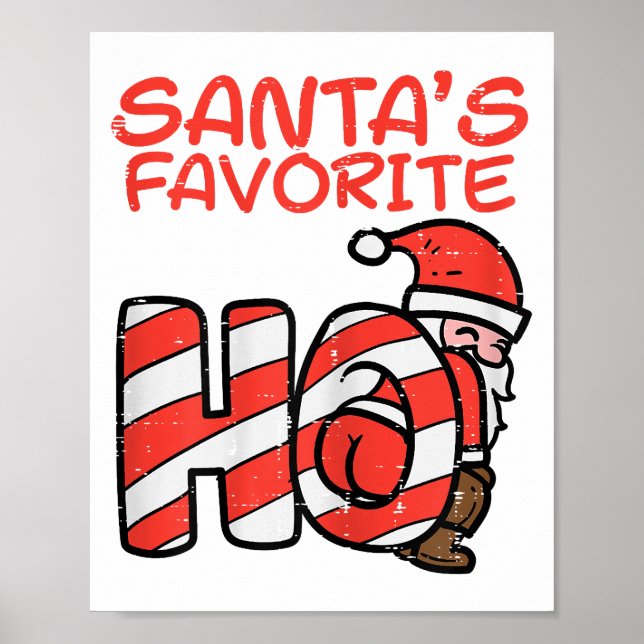 Santas Favorite Funny Naughty Vuxen jul Julafton Poster (Framsidan)