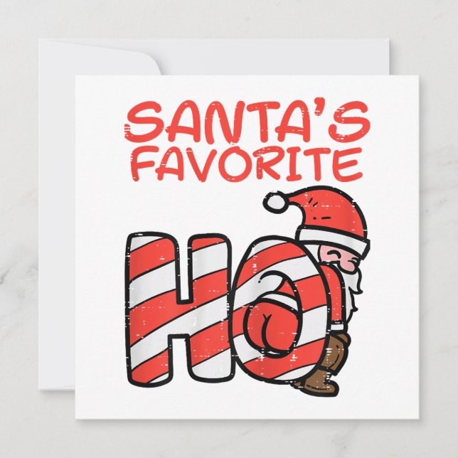 Santas Favorite Funny Naughty Vuxen jul Julafton Spara Datumet (Framsida)