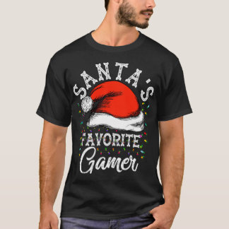 Santa's Favorite Gamer Funny Christmas Gift For Ga T Shirt