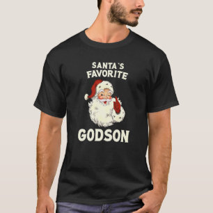 Santa's Favorite Godson Santa Claus Christmas Xmas T Shirt