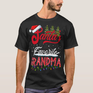 Santa's Favorite Grandma Family Matching Group Chr T Shirt