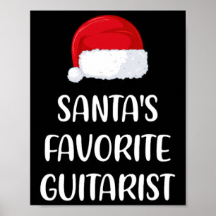 Santas Favorite Guitarist Roligt Guitar Gif Poster