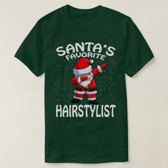 Santas Favorite Hairstylist jul 1 T Shirt (Design framsida)