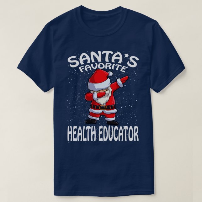 Santas Favorite Health Educator jul T Shirt (Design framsida)
