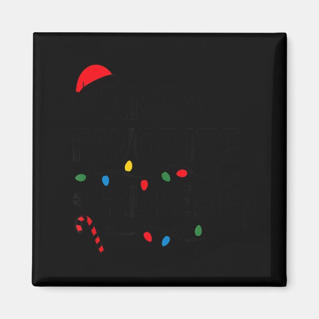 Santa's Favorite Helper Funny Christmas  Magnet (Framsidan)