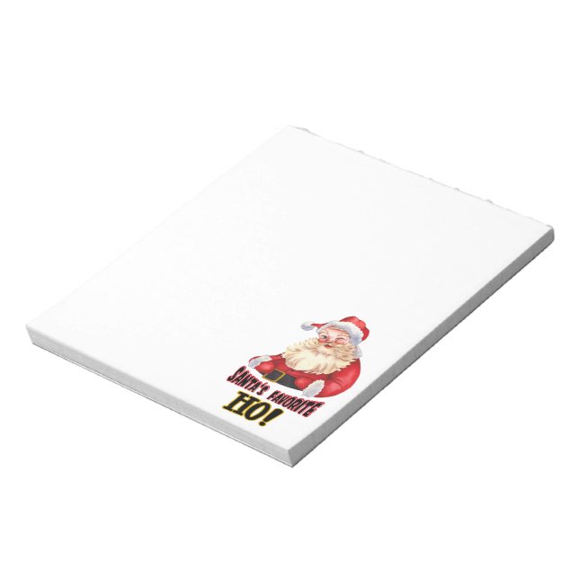 Santa's Favorite Ho Anteckningsblock (Roterad)