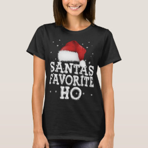 Santa's Favorite Ho Cute Juli Helgdagarna Pajama T Shirt